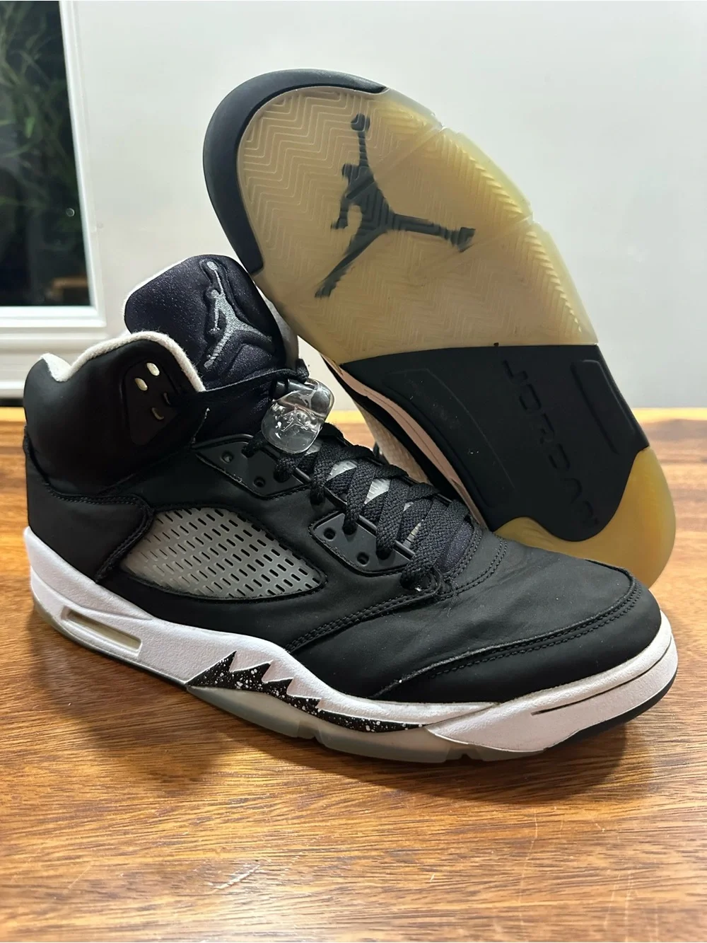 Nike Air Jordan 5 Retro Oreo Shoes Mens Size 11 Black Suede Sneakers CT4838-011